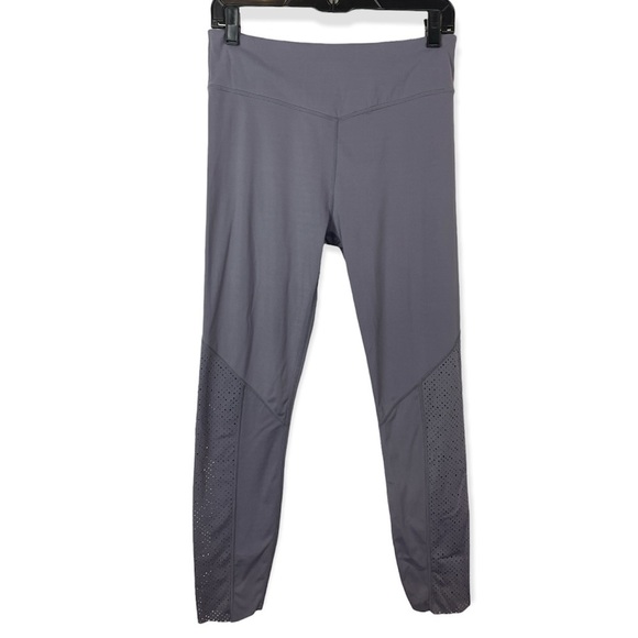 Varley Laser Cut Chester Leggings size Medium high rise purple ankle length - Picture 4 of 8